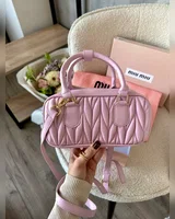 Miu Miu Arcadie Matelassé Nappa Leather Bag Pink [ориг коробка] 22 х 12 х 7 — головне фото товару