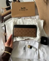 Coach Accordion Wallet Beige/Black 20 х 10 х 3 Інше — головне фото товару