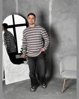 Sane Светр зебра сірий — головне фото товару
