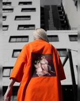 Sane Футболка помаранчева (принт кіт-собака ) — головне фото товару