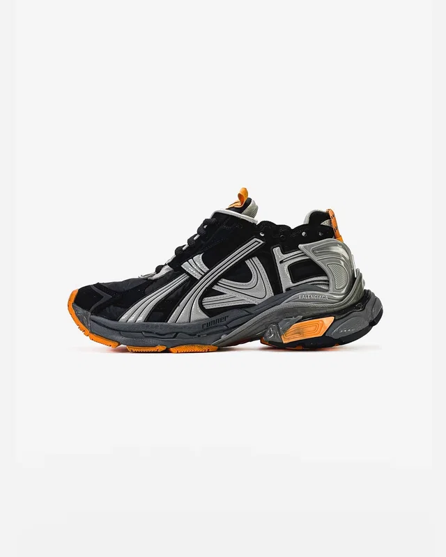 Balenciaga Runner Black/Gray/Neon Orange (БІЛЬШОМІРЯТЬ) — головне фото товару