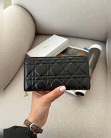 Dior Christian Dior Lady Dior Voyageur Wallet Black 20 х 10 х 3 — головне фото товару