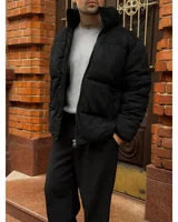 Sane Пуховик замша не принт чорний — головне фото товару