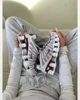 Nike shox white burgundy — головне фото товару
