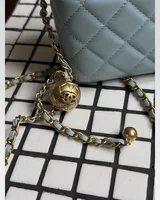 Chanel Classic Blue Lambskin Pearl Crush Vanity Bag Gold 16 х 10 х 8 см — головне фото товару