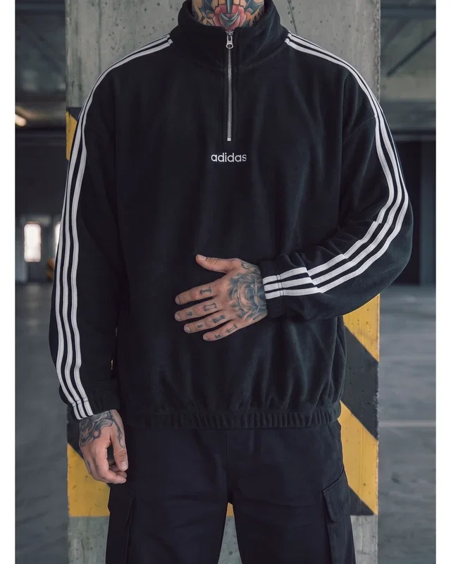 Adidas Чорний флісовий Світшот — головне фото товару