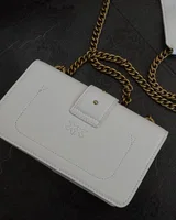 PINKO Mini Love Bag One Simply With Enamel Pin White/Gold — головне фото товару