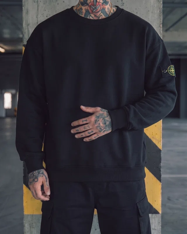 Stone Island Світшот Black — головне фото товару