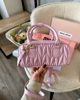 Miu Miu Arcadie Matelassé Nappa Leather Bag Pink/Gold [ориг коробка] — головне фото товару